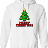 Merry Chickmas - Funny Vintage Chicken Christmas Pajama Gift Hoodie - White