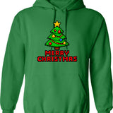 Merry Chickmas - Funny Vintage Chicken Christmas Pajama Gift Hoodie - Green