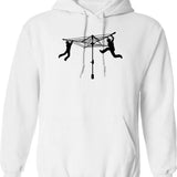 Merry Christmas Hoodie - Retro Graphic Pullover Hoodie for Men & Women - White