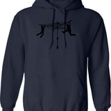 Merry Christmas Hoodie - Retro Graphic Pullover Hoodie for Men & Women - Navy