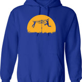 Merry Go Hills Hoist Hoodie - Retro Graphic Pullover Hoodie for Men & Women - Blue