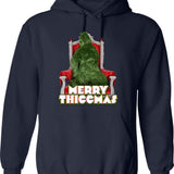 Merry Go Sunset Hoodie - Retro Graphic Pullover Hoodie for Men & Women - Navy