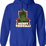 Merry Go Sunset Hoodie - Retro Graphic Pullover Hoodie for Men & Women - Blue