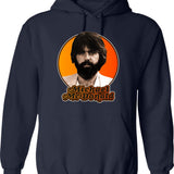 Michael Che Fox Hoodie - Retro Graphic Pullover Hoodie for Men & Women - Navy