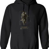 Middle Finger Hero Hoodie - Retro Graphic Pullover Hoodie for Men & Women - Black