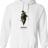 Middle Finger Hero Hoodie - Retro Graphic Pullover Hoodie for Men & Women - White