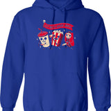 Midnight Cowboy Hoodie - Retro Graphic Pullover Hoodie for Men & Women - Blue