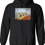 Midnight Run Vintage Hoodie - Retro Graphic Cosy Pullover - Black