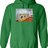 Midnight Run Vintage Hoodie - Retro Graphic Cosy Pullover - Green