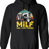 Milf - Man I Love Frisbee - Vintage Hoodie - Black