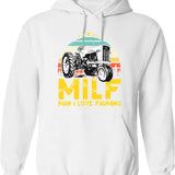 Milf - Man I Love Frisbee - Vintage Hoodie - White