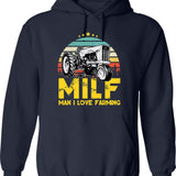 Milf - Man I Love Frisbee - Vintage Hoodie - Navy