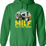 Milf - Man I Love Frisbee - Vintage Hoodie - Green