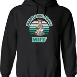 Milf Man I Love Frogs Hoodie - Retro Graphic Pullover Hoodie for Men & Women - Black