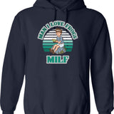 Milf Man I Love Frogs Hoodie - Retro Graphic Pullover Hoodie for Men & Women - Navy