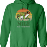 Milf Man I Love Fishing Retro Vintage Sunset Funny Fishing Gift (2) Hoodie - Green