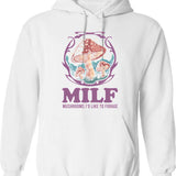 Milf Man I Love Frogs (1) Hoodie - White
