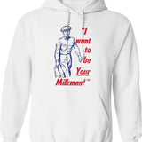 Milk Makes My Tummy Hurt Funny Tummy Ache Meme Hoodie - White