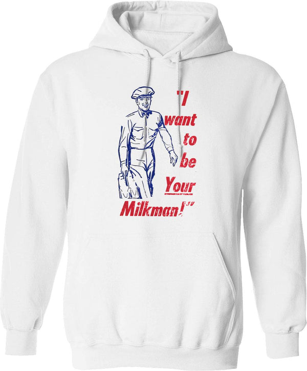 Milk Makes My Tummy Hurt Funny Tummy Ache Meme Hoodie - White