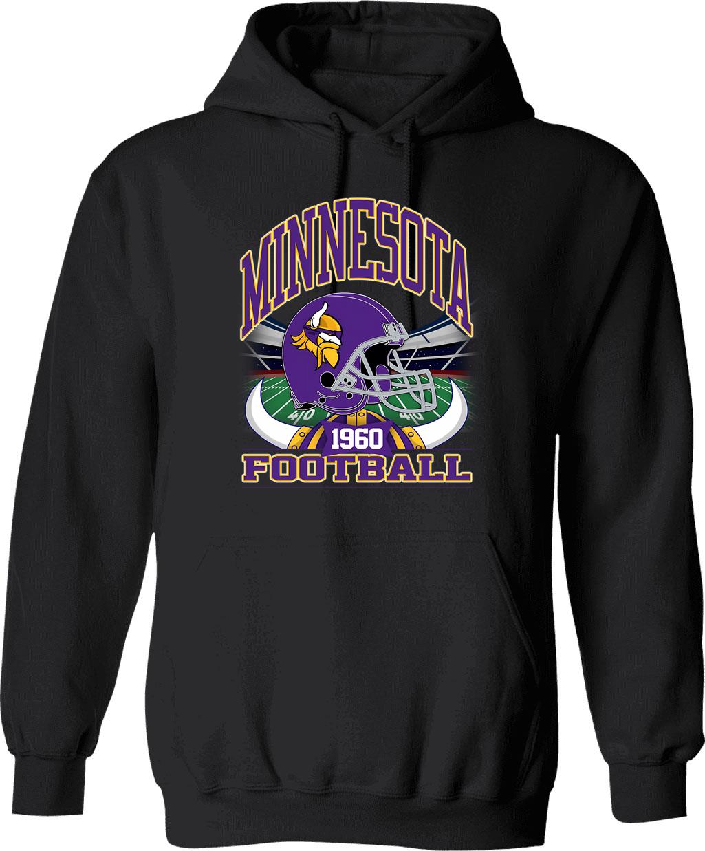 Minnesconsin Fightin' Chompers Hoodie - Retro Graphic Pullover Hoodie for Men & Women - Black