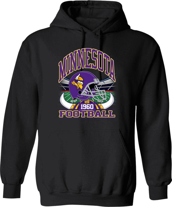 Minnesconsin Fightin' Chompers Hoodie - Retro Graphic Pullover Hoodie for Men & Women - Black