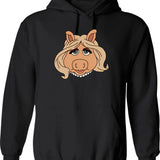 Miss Lily Hoodie - Retro Graphic Pullover Hoodie for Men & Women - Black
