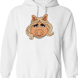 Miss Lily Hoodie - Retro Graphic Pullover Hoodie for Men & Women - White