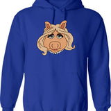 Miss Lily Hoodie - Retro Graphic Pullover Hoodie for Men & Women - Blue