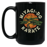 Miyagi-Do Karate 1984 Black Coffee Mug, Gift Coffee Mug - Black