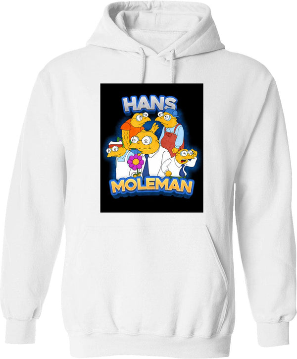 Moke My Day Hoodie - Retro Graphic Pullover Hoodie for Men & Women - White
