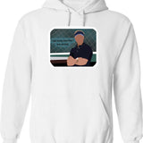 Moneyball Quote Graphic Pullover Hoodie - White