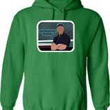 Moneyball Quote Graphic Pullover Hoodie - Green