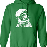 Monkey Business Fun Playful Vintage Style Hoodie - Green