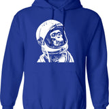Monkey Business Fun Playful Vintage Style Hoodie - Blue