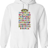 Monsters in My Pocket Graphic Pullover Hoodie - White