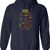 Monsters in My Pocket Graphic Pullover Hoodie - Navy