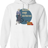 Mood Board Oswald Hoodie - Retro Graphic Pullover Hoodie for Men & Women - White