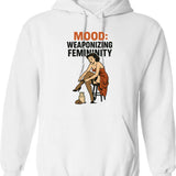 Mood Hoover Hoodie - Retro Graphic Pullover Hoodie for Men & Women - White