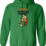 Mood Hoover Hoodie - Retro Graphic Pullover Hoodie for Men & Women - Green