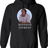 Moonshine Music Tri Blend Hoodie - Retro Graphic Pullover Hoodie for Men & Women - Black