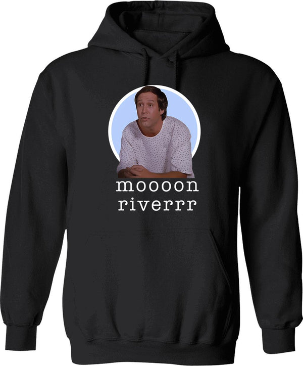 Moonshine Music Tri Blend Hoodie - Retro Graphic Pullover Hoodie for Men & Women - Black