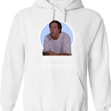 Moonshine Music Tri Blend Hoodie - Retro Graphic Pullover Hoodie for Men & Women - White