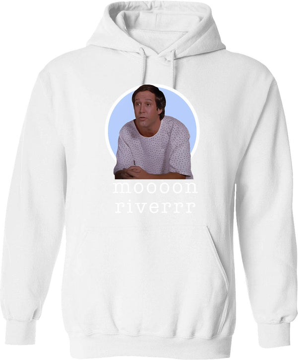 Moonshine Music Tri Blend Hoodie - Retro Graphic Pullover Hoodie for Men & Women - White