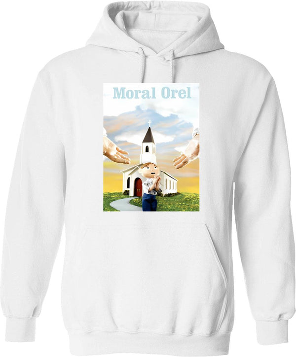 Moral Orel (2) Hoodie - Retro Graphic Pullover Hoodie for Men & Women - White