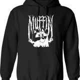 Muffin Death Metal Graphic Pullover Hoodie - Black