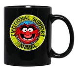 Muppet Emotional Support Animal Black Coffee Mug, Gift Coffee Mug - Black