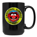 Muppet Emotional Support Animal Black Coffee Mug, Gift Coffee Mug