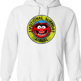 Muppet Emotional Support Animal Graphic Pullover Hoodie - White