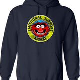 Muppet Emotional Support Animal Graphic Pullover Hoodie - Navy
