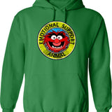 Muppet Emotional Support Animal Graphic Pullover Hoodie - Green